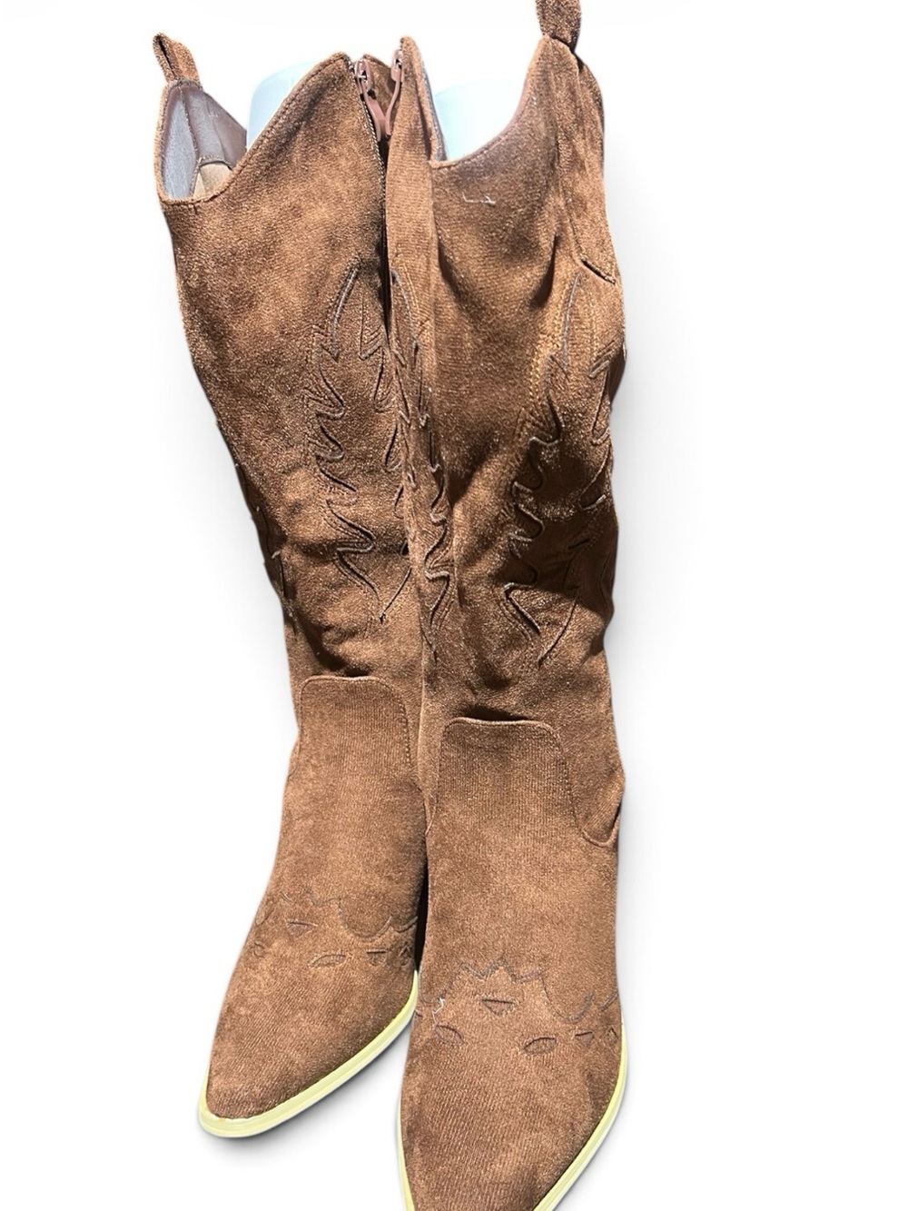 Women’s Brown Suede Western Knee-High Boots